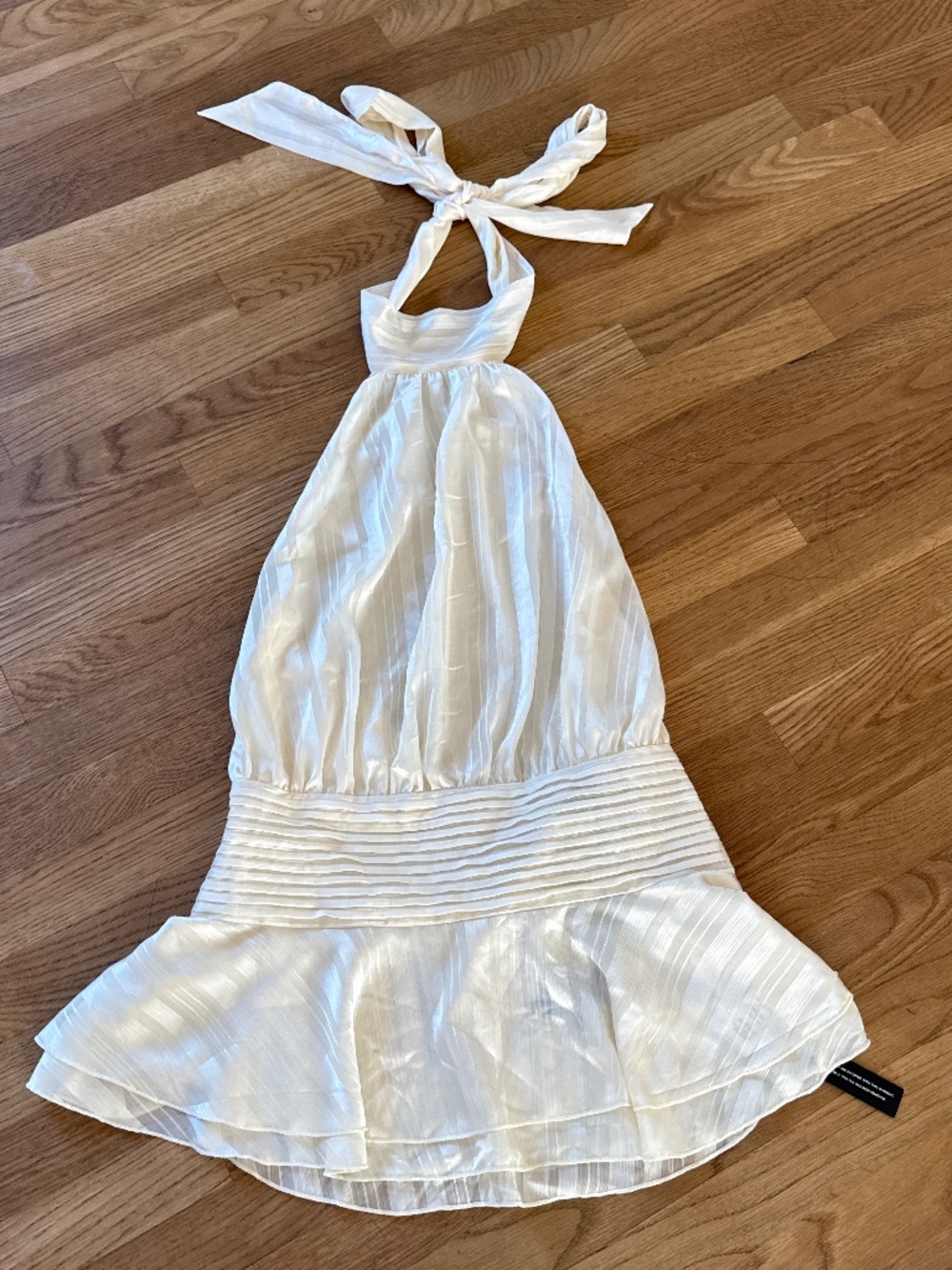 White Fox open back off white color dress